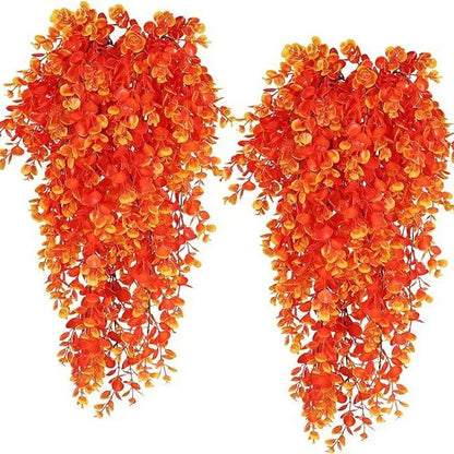 Artificial Black Vines, UV-Resistant Hanging Decoration, Set of 2 - Perfect for Outdoor, Indoor, Home, Garden, Halloween, Bridal Showers, and Exhibitions