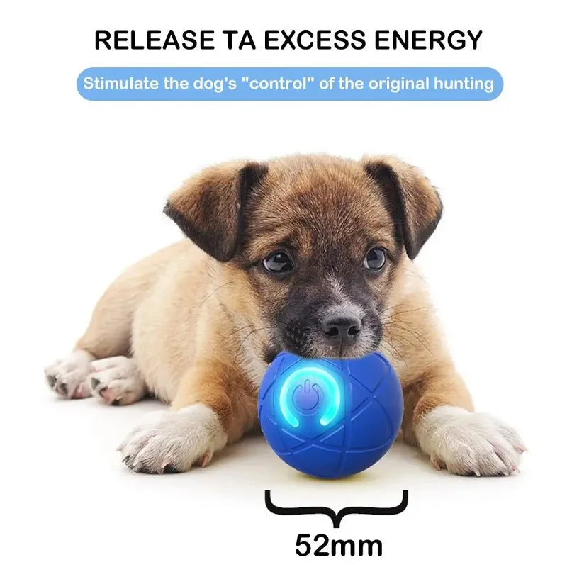 interactive moving dog toy ball, rechargeable, durable design for medium to large dogs, indoor play, stimulating pet entertainment, two modes for enhanced fun