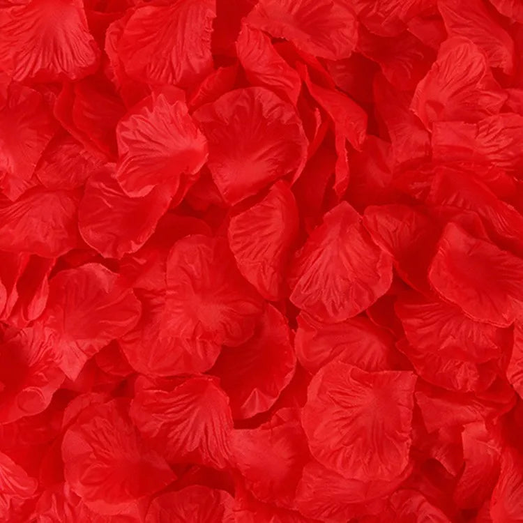 artificial silk rose petals 1000pcs for romantic occasions, wedding, anniversary, proposal, valentine's floral decor, non-woven indoor home decoration