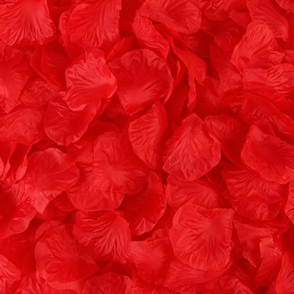 Artificial Silk Rose Petals 1000pcs for Romantic Occasions, Wedding, Anniversary, Proposal, Valentine's Floral Decor, Non-Woven Indoor Home Decoration