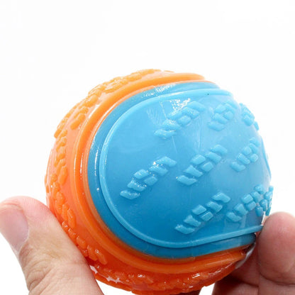 Dog Chew Ball Toy TPR Material for Aggressive Chewers, Cooling & Squeaky, Interactive Teeth Cleaning, Summer Pet Exercise Play, Suitable for All Sizes, Safe Fun