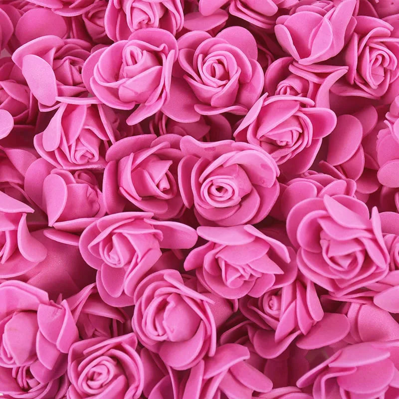 artificial foam rose flowers, 100/300pcs 3cm, diy craft supplies for wedding, valentine's day, bridal shower, home decor, indoor floral arrangements