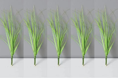Artificial Green Grass Bush Set - PVC Material, 10 Piece Decorative Faux Reeds for Home, Outdoor, and Exhibition Use, Perfect for Floor Display and Simulated Grasslands