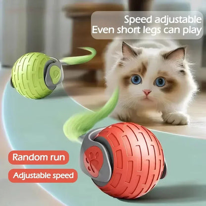 5.122 red B0DP4PZ8KH Automatic Rolling Ball Interactive Ball Cat Toys Pet Supplies Electric Dog Training Cat Teaser simulated Rat Rechargeable