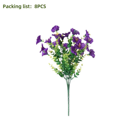 Artificial Flower Branches Set of 8, UV Resistant, Plastic, Ideal for Indoor, Outdoor, Home Decor, Parties, Events, Anniversaries, Birthdays, Weddings, Graduations