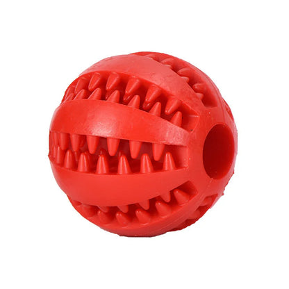 Interactive Rubber Dog Toy Ball with Treat Dispenser, Teeth Cleaning, Bouncy Design, Fetch & Solo Play, Bite Resistant, Dental Health Support, Durable Pet Entertainment