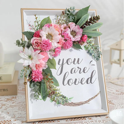 50Pcs Mini Silk Artificial Daisy Peony Rose Flower Heads for Home Decor, Wedding, Craft, Wreaths, Party, DIY Projects, Indoor Decorations, Gifts