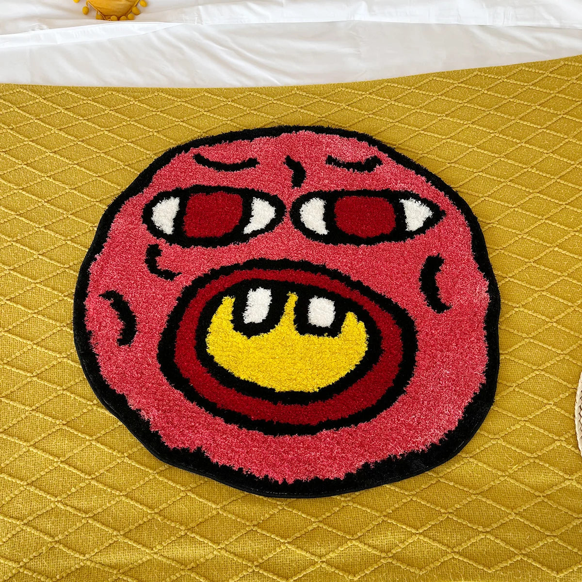 b0c4x34p2k lakea cherry bomb rug pink handmade tufted carpet room decor