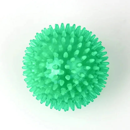 Dog Chew Toy Ball, Rubber Squeaky Ball for Tooth Cleaning, Interactive Thorn Design, Ideal for Puppy Training, Fetch Games, Durable, Safe, Indoor and Outdoor Use
