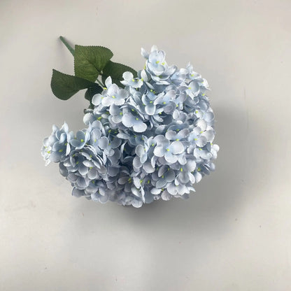 Silk Hydrangea Bouquet, 5 Heads Artificial Flowers for Home Decor, Wedding, Party, Indoor Decoration, Perfect for Anniversary, Birthday, Baby Shower, Bridal Shower