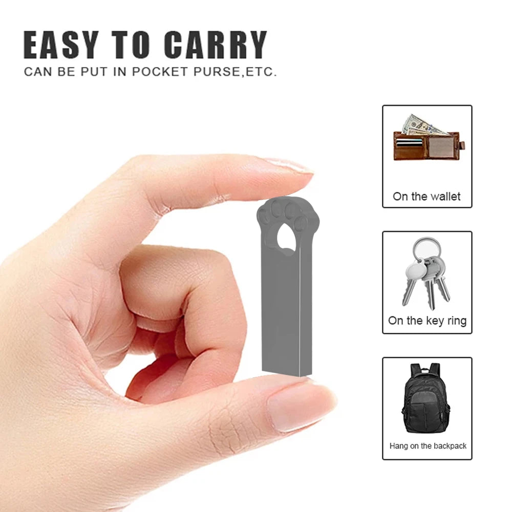 cute cat paw usb flash drive – usb 2.0 memory stick for computer, laptop, and business gifts – 128mb to 64gb storage options in black, rose gold, silver – ideal tech accessory