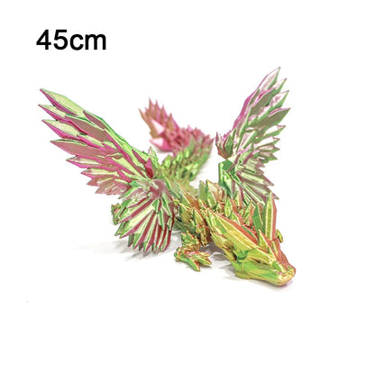 1 PC 3D Printed Dragon Crystal Flying Dragon Wing Movable Ornament 20cm/45cm