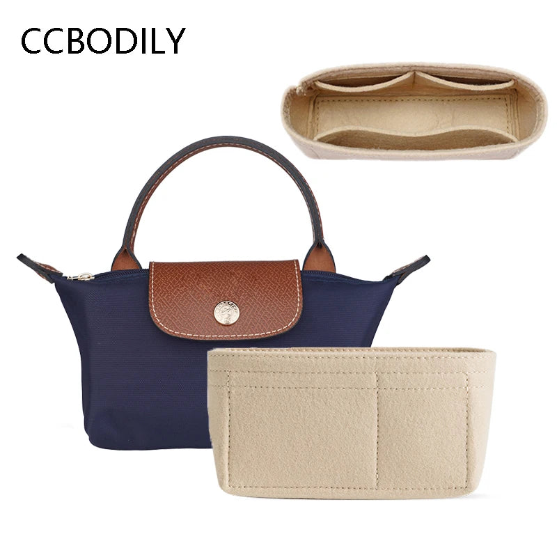 classic dumplings bag liner bag organizer for longchamp mini bag storage bag the liner bag felt purse insert handbag liner bags