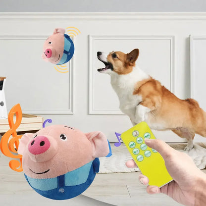 B0D62RPSDS 8.93 Electronic Pet Dog Toy Ball Pet Bouncing Jump Ball Music Vibration Bite Puppy Ball Interactive Dog Chewing Moving Plush Doll Toy