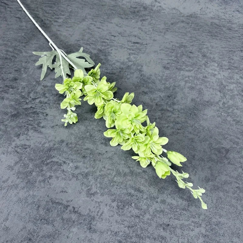 silk delphinium artificial flower bouquet for home wedding hotel decoration - elegant indoor floral arrangement for anniversary, baby shower, housewarming, birthday celebrations