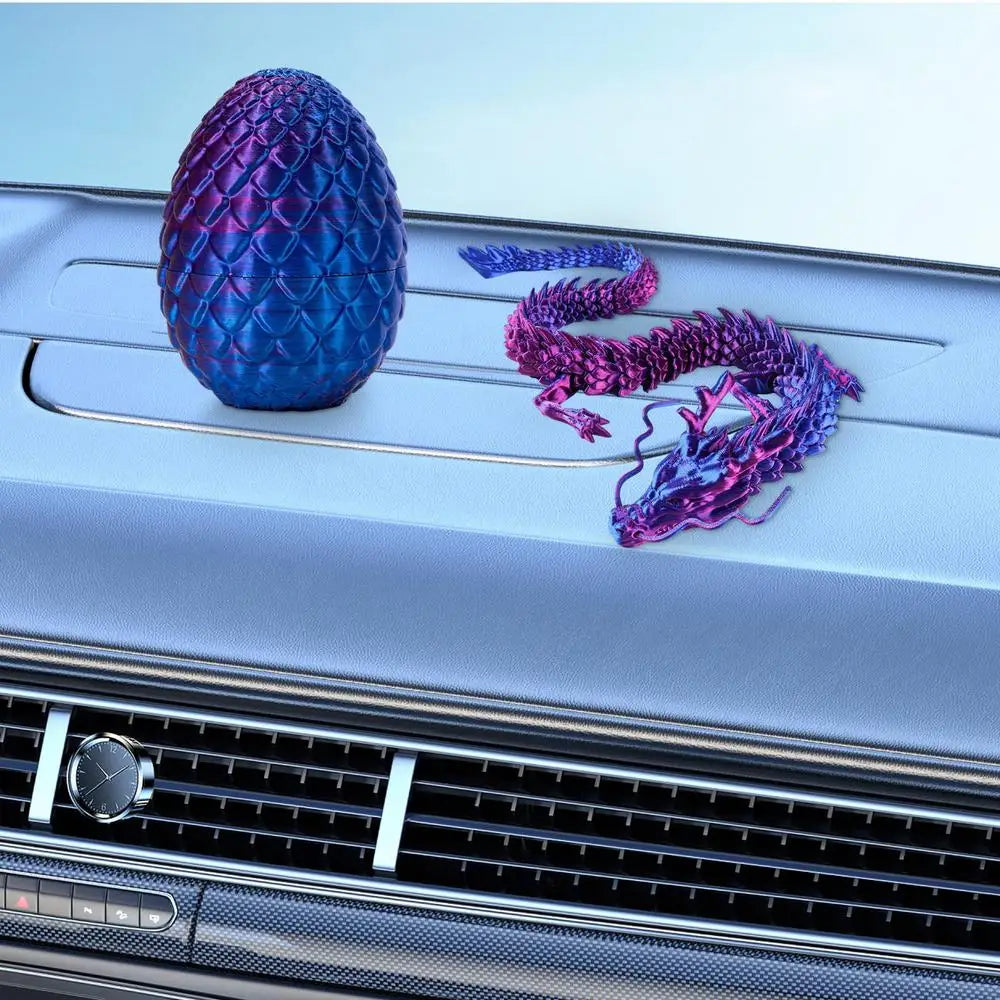 crystal dragon action figures 3d printed articulated dragon with egg dinosaur christmas fidget toy for girls kids easter basket