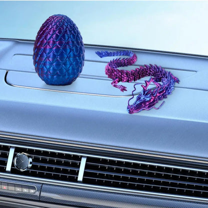 Crystal Dragon Action Figures 3D Printed Articulated Dragon With Egg Dinosaur Christmas Fidget Toy For Girls Kids Easter Basket