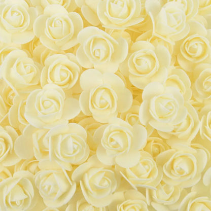 Artificial Foam Rose Flowers, 100/300Pcs 3cm, DIY Craft Supplies for Wedding, Valentine's Day, Bridal Shower, Home Decor, Indoor Floral Arrangements