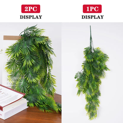 Artificial 79cm Hanging Vine Plant for Home and Garden Decor, Plastic Persian Fern and Turtle Leaf for Wedding, Party, Balcony, and Exhibition Use