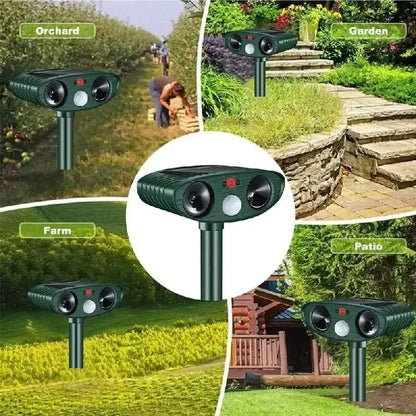 B0DWSPFZT4 1pc ultrasound  Repellant Cat Dog Repellant Solar Powered Rechargeable Garden Waterproof creature Deterrent For Farm Yard