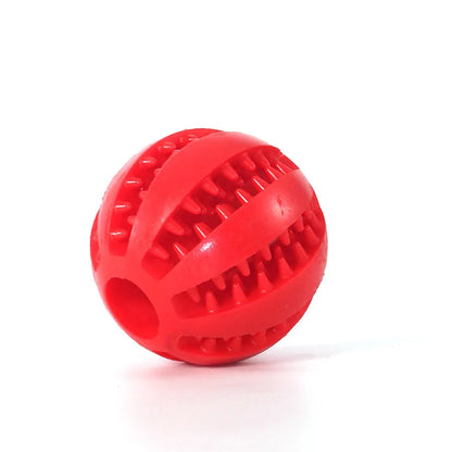 Interactive Small Dog Chew Toy, 5cm Tough Rubber Ball, Tooth Cleaning, Treat Dispenser, Durable TPR for Play and Exercise, Perfect Indoor Outdoor Fun Gift for Pet Lovers
