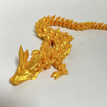 3D Printed Antistress Dragon Fidget Toy Rotatable Articulated 30cm Colors