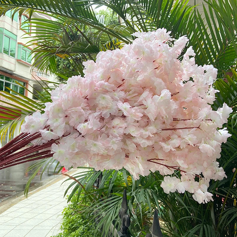 artificial cherry blossom branch, 80cm, silk cloth flowers for weddings, birthdays, parties, home and office decoration, indoor flower arrangement accessory