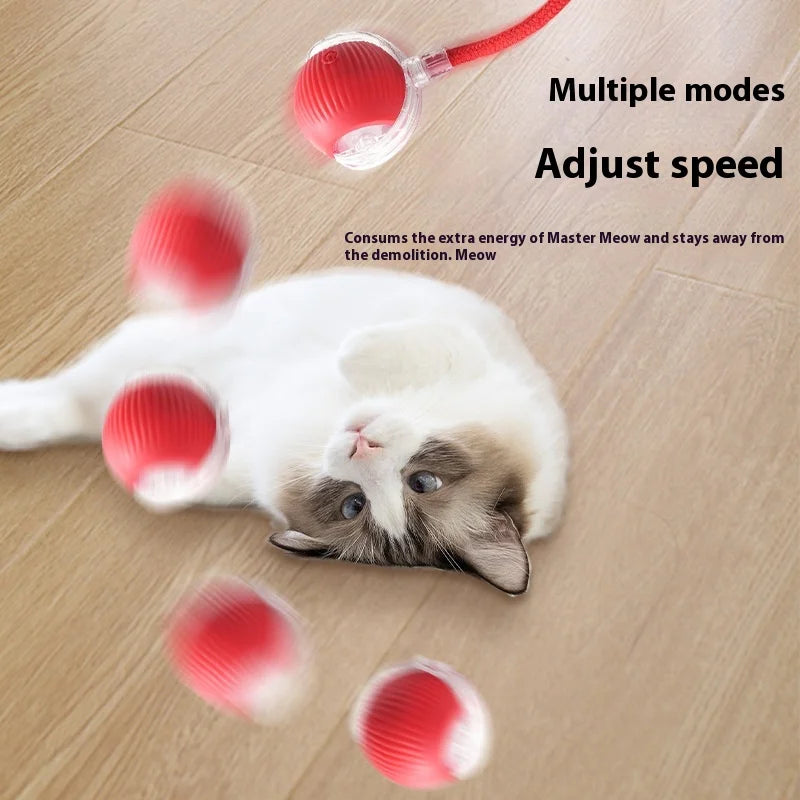 4.522 b0dh2g8zj6 green rechargeable cat toys interactive smart pet interaction automatic rolling ball toy accessories for cats electric dog ball things