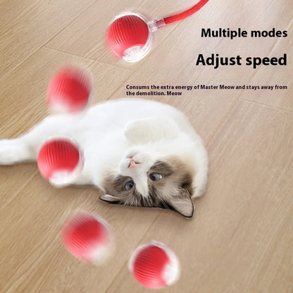 4.522 B0DH2G8ZJ6 Green Rechargeable Cat Toys Interactive Smart Pet Interaction Automatic Rolling Ball Toy Accessories for Cats Electric Dog Ball Things