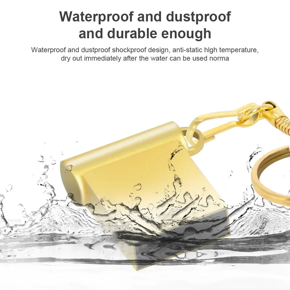 mini metal usb flash drive 4gb-64gb waterproof storage device, high-speed usb 2.0 memory stick for photography, business, weddings, and gifts