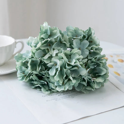 Silk Hydrangea Artificial Flower Bouquet for Home Decor, Weddings, Parties, Baby Showers, and More - Elegant Faux Floral Arrangement for Indoor and Outdoor Use