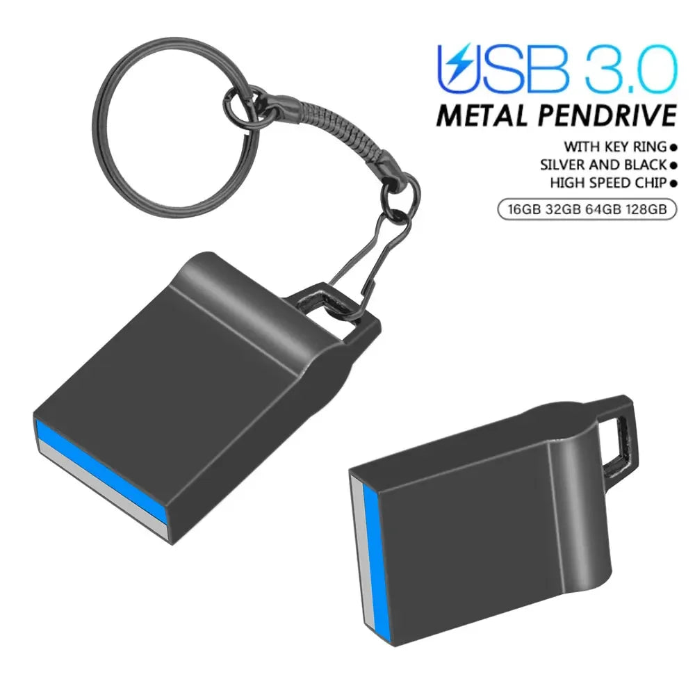 mini usb flash drive 16gb/32gb/64gb/128gb, high-speed metal usb 3.0 stick, portable pen drive for pc, laptop, photography, business, wedding gifts