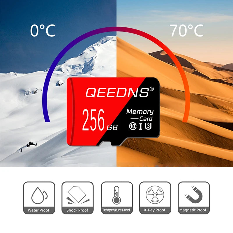 mini sd card 128gb 64gb 32gb 16gb 8gb ultra memory card class 10 sd/tf flash card with free adapter for cameras, phones, tablets, and more