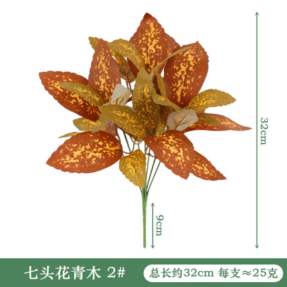 Artificial Tortoiseshell Leaf Dieffenbachia, Silk Fake Plant for Living Room Decor, Small Fairy Taro Design, Indoor & Outdoor Decoration, Plastic & Silk Material