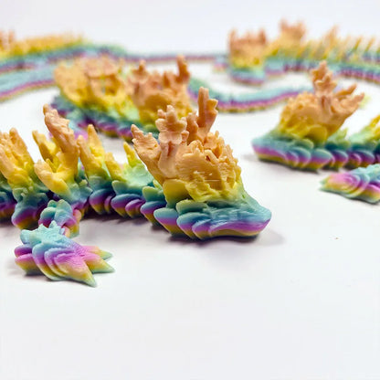 3D Printed Crystal Dragon Fidget Toy Cherry Blossom Decor Birthday Gift