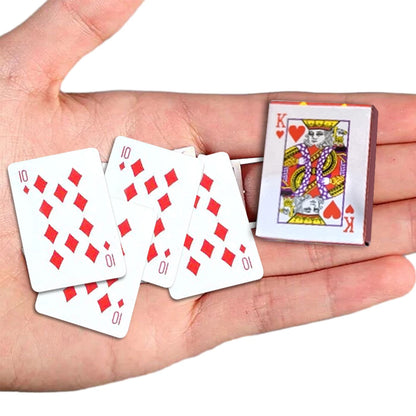 Small Mini Pokers House Portable Poker Chips Clear Playing Cards Family Game - Perfect for Game Nights, Travel, Parties, Fun Activities, and Bonding Time with Friends and Family