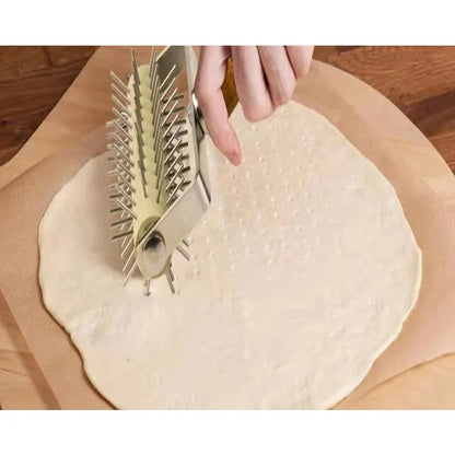 B09698K8LZ Kitchen Stainless Steel Lattice Cutter Roller Pastry Bread Pizza Wheel Pie Dough  DIY Bakeware Cooking Tools