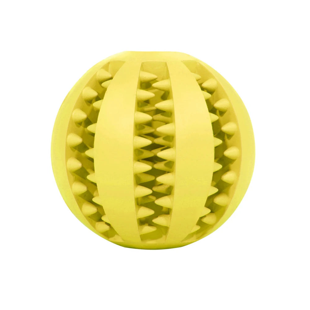 rubber dog chew toy - indestructible snack and tooth cleaning interactive ball for large dogs - durable soft pet accessories for dog training and play