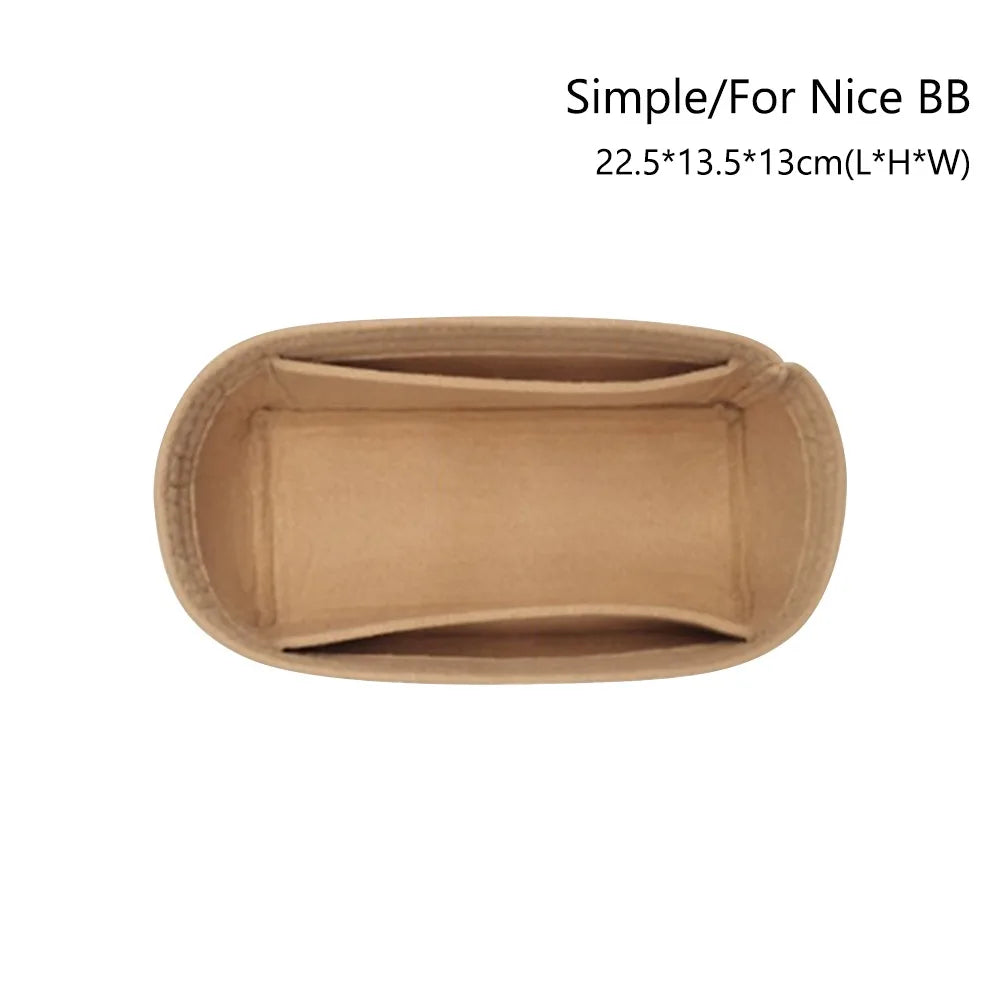 soft pouch organizer felt insert bag inner bag handbag insert bag purse linerfor longchamp le pliage backpack bag