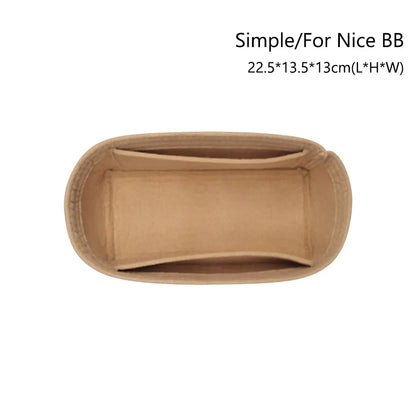 Soft Pouch Organizer Felt Insert Bag Inner Bag Handbag Insert Bag Purse LinerFor Longchamp Le Pliage Backpack Bag