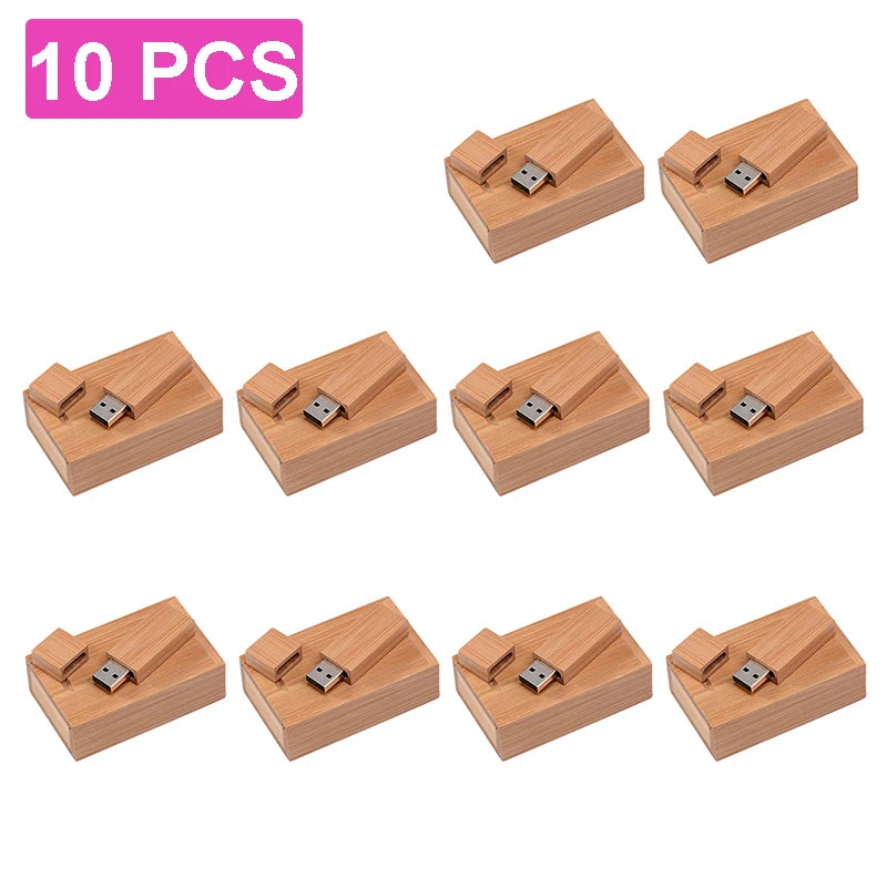 wooden usb flash drive 128gb, 64gb, 32gb memory stick - customisable logo, waterproof, shatterproof - ideal for photography, wedding, business gifts, creative use