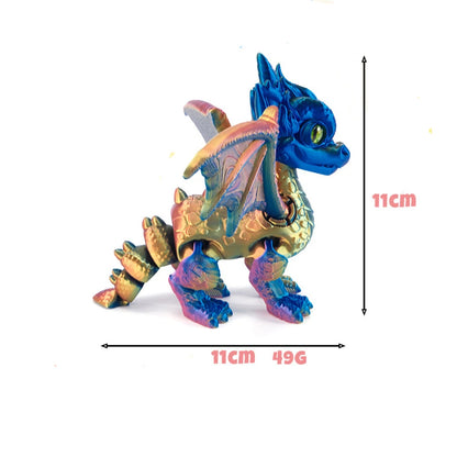 3D Printed Dragon Fidget Toy Articulated Demon Figurine Statue Gift