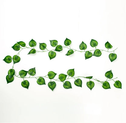 Artificial Ivy Garland Rattan Vine - Home, Bridal Shower, Outdoor Decor - 2.1M/2.3M Length, Hanging Fake Foliage, Greenery Creeper, Leaf Wreath for Exhibition Use