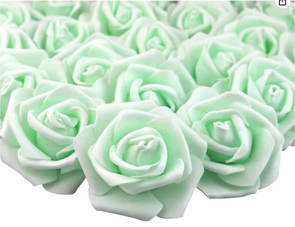 artificial foam rose flowers 10/20/50 pack for home decoration, wedding centrepieces, party bouquets, events, indoor decor, realistic floral heads for crafts