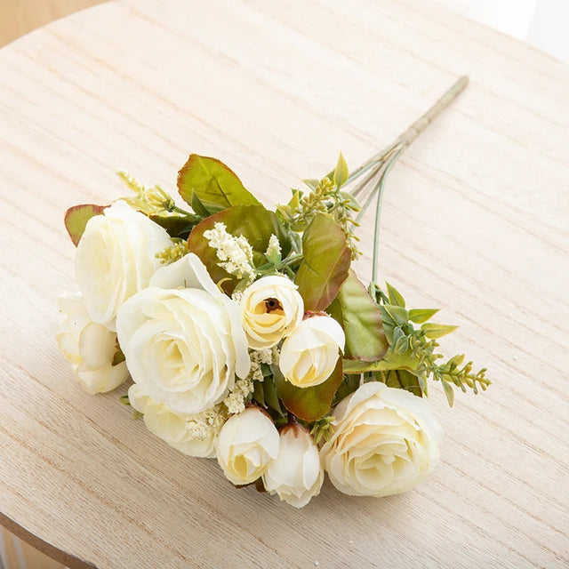 silk peony rose artificial flower bouquet for wedding, home decor, bridal props, indoor events, gift arrangement, photography backdrop, versatile floral accent