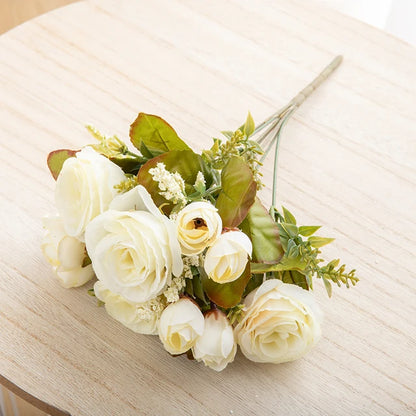 Silk Peony Rose Artificial Flower Bouquet for Wedding, Home Decor, Bridal Props, Indoor Events, Gift Arrangement, Photography Backdrop, Versatile Floral Accent