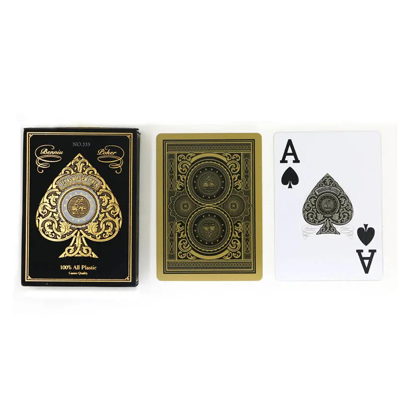 24k gold silver pvc full plastic playing cards waterproof durable poker set for game nights, parties, and magic tricks - premium quality, lightweight and easy to shuffle