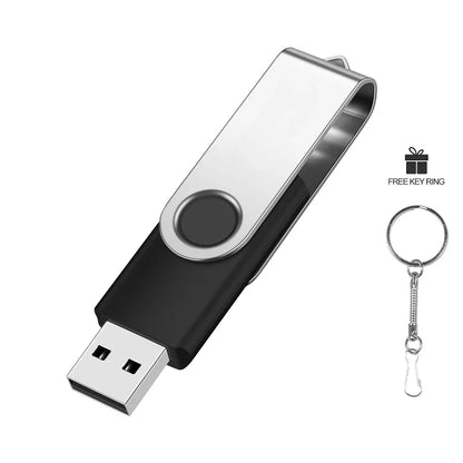 USB Flash Drive 128GB/64GB/32GB/16GB/8GB/4GB Memory Stick - High Speed, Colourful, Portable Storage for Laptop, PC, TV - Creative Business Gift Keychain
