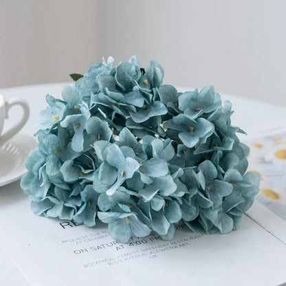 Silk Hydrangea Artificial Flower Bouquet for Home Decor, Weddings, Parties, Baby Showers, and More - Elegant Faux Floral Arrangement for Indoor and Outdoor Use