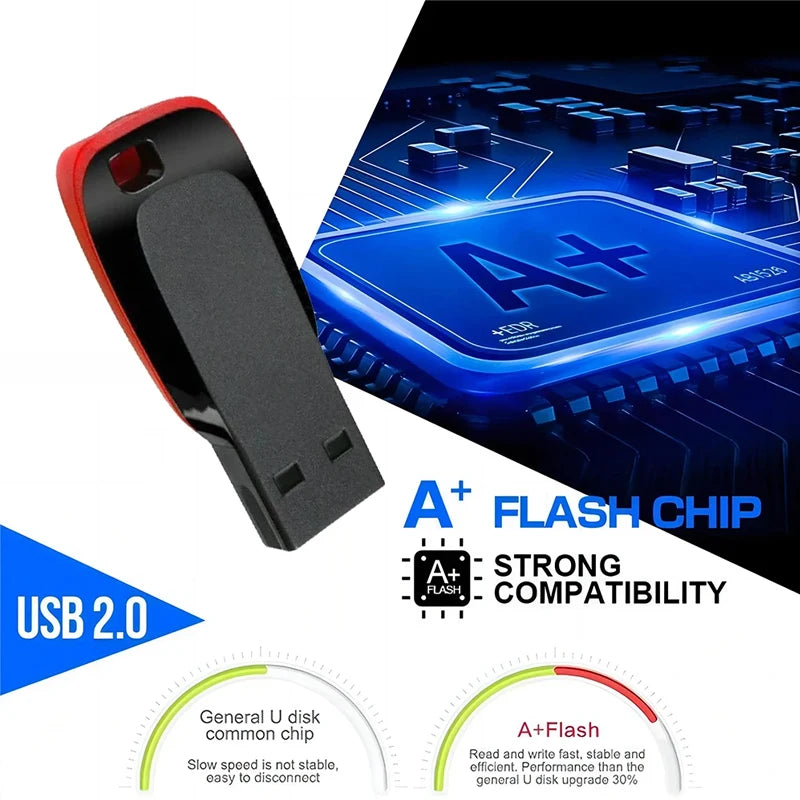 waterproof usb 2.0 flash drive memory stick - 8gb to 128gb storage for laptops, pcs, cars, tvs - black with red edges - ideal for weddings, business, photography studio gifts